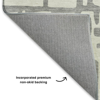 Dalyn The Reserve TR1 Gray Machine Washable Area Rug Backing Image