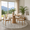 Dalyn The Reserve TR1 Gray Machine Washable Area Rug Round Lifestyle Image Feature