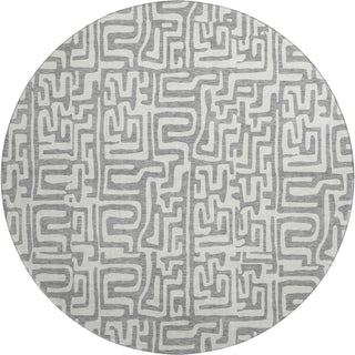 Dalyn The Reserve TR1 Gray Machine Washable Area Rug Round Main Image