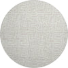 Dalyn The Reserve TR1 Ivory Machine Washable Area Rug Round Main Image