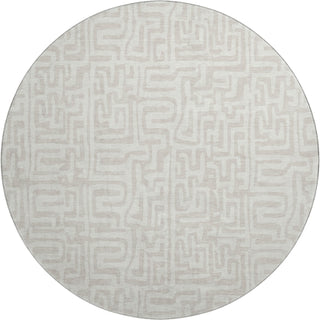 Dalyn The Reserve TR1 Ivory Machine Washable Area Rug Round Main Image
