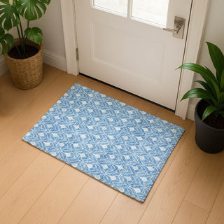 Dalyn The Reserve TR10 Denim Machine Washable Area Rug Scatter Lifestyle Image Feature