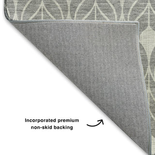 Dalyn The Reserve TR10 Gray Machine Washable Area Rug Backing Image