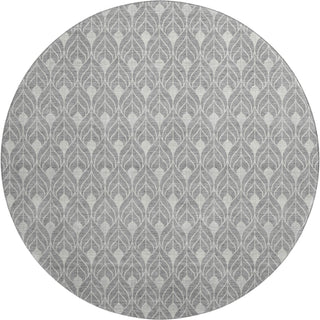 Dalyn The Reserve TR10 Gray Machine Washable Area Rug Round Main Image