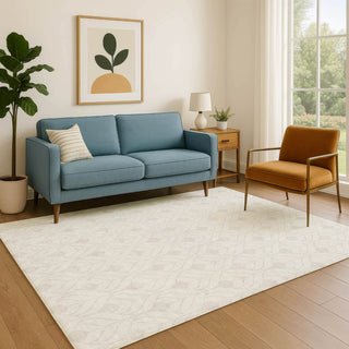 Dalyn The Reserve TR10 Ivory Machine Washable Area Rug Lifestyle Image Feature
