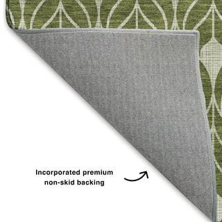 Dalyn The Reserve TR10 Olive Machine Washable Area Rug Backing Image