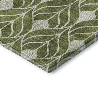 Dalyn The Reserve TR10 Olive Machine Washable Area Rug Corner Image
