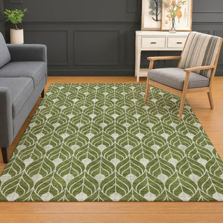 Dalyn The Reserve TR10 Olive Machine Washable Area Rug Lifestyle Image Feature