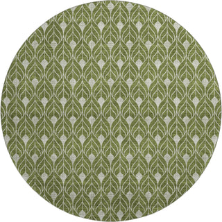 Dalyn The Reserve TR10 Olive Machine Washable Area Rug Round Main Image