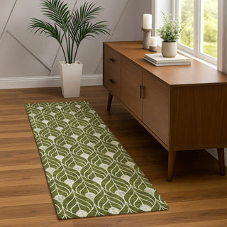 Dalyn The Reserve TR10 Olive Machine Washable Area Rug Runner Lifestyle Image Feature