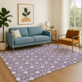 Dalyn The Reserve TR10 Plum Machine Washable Area Rug Lifestyle Image Feature