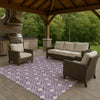 Dalyn The Reserve TR10 Plum Machine Washable Area Rug Outdoor Lifestyle Image Feature