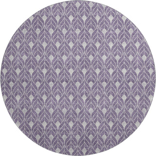 Dalyn The Reserve TR10 Plum Machine Washable Area Rug Round Main Image