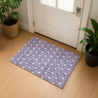 Dalyn The Reserve TR10 Plum Machine Washable Area Rug Scatter Lifestyle Image Feature