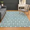 Dalyn The Reserve TR10 Teal Machine Washable Area Rug Lifestyle Image Feature