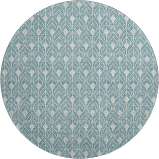 Dalyn The Reserve TR10 Teal Machine Washable Area Rug Round Main Image