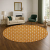 Dalyn The Reserve TR10 Terracotta Machine Washable Area Rug Round Lifestyle Image Feature