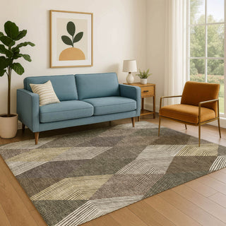 Dalyn The Reserve TR11 Brown Machine Washable Area Rug Lifestyle Image Feature
