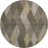 Dalyn The Reserve TR11 Brown Machine Washable Area Rug Round Main Image