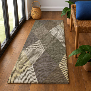 Dalyn The Reserve TR11 Brown Machine Washable Area Rug Runner Lifestyle Image Feature