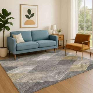 Dalyn The Reserve TR11 Charcoal Machine Washable Area Rug Lifestyle Image Feature