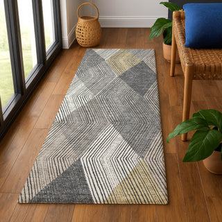Dalyn The Reserve TR11 Charcoal Machine Washable Area Rug Runner Lifestyle Image Feature