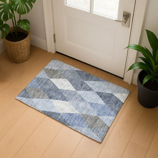 Dalyn The Reserve TR11 Denim Machine Washable Area Rug Scatter Lifestyle Image Feature