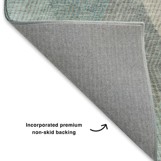Dalyn The Reserve TR11 Turquoise Machine Washable Area Rug Backing Image
