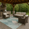 Dalyn The Reserve TR11 Turquoise Machine Washable Area Rug Outdoor Lifestyle Image Feature