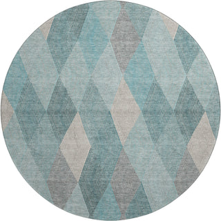 Dalyn The Reserve TR11 Turquoise Machine Washable Area Rug Round Main Image