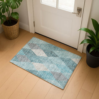 Dalyn The Reserve TR11 Turquoise Machine Washable Area Rug Scatter Lifestyle Image Feature