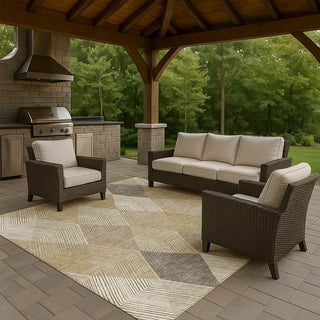 Dalyn The Reserve TR11 Wheat Machine Washable Area Rug Outdoor Lifestyle Image Feature