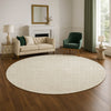 Dalyn The Reserve TR12 Beige Machine Washable Area Rug Round Lifestyle Image Feature