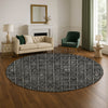 Dalyn The Reserve TR12 Black Machine Washable Area Rug Round Lifestyle Image Feature