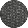 Dalyn The Reserve TR12 Black Machine Washable Area Rug Round Main Image