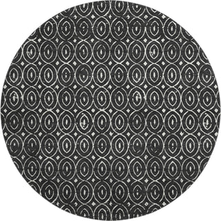 Dalyn The Reserve TR12 Black Machine Washable Area Rug Round Main Image