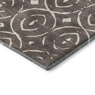 Dalyn The Reserve TR12 Brown Machine Washable Area Rug Corner Image