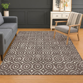 Dalyn The Reserve TR12 Brown Machine Washable Area Rug Lifestyle Image Feature