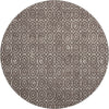 Dalyn The Reserve TR12 Brown Machine Washable Area Rug Round Main Image