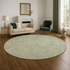 Dalyn The Reserve TR12 Fern Machine Washable Area Rug Round Lifestyle Image Feature