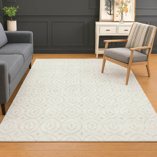 Dalyn The Reserve TR12 Ivory Machine Washable Area Rug Lifestyle Image Feature