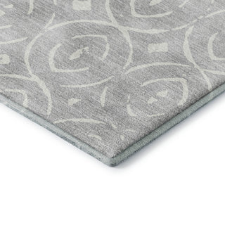Dalyn The Reserve TR12 Silver Machine Washable Area Rug Corner Image