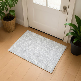 Dalyn The Reserve TR12 Silver Machine Washable Area Rug Scatter Lifestyle Image Feature