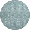 Dalyn The Reserve TR12 Turquoise Machine Washable Area Rug Round Main Image
