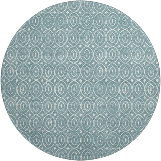 Dalyn The Reserve TR12 Turquoise Machine Washable Area Rug Round Main Image