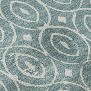 Dalyn The Reserve TR12 Turquoise Machine Washable Area Rug Swatch Image