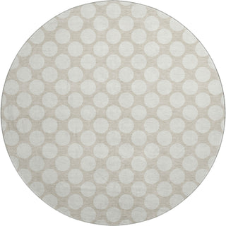 Dalyn The Reserve TR13 Beige Machine Washable Area Rug Round Main Image