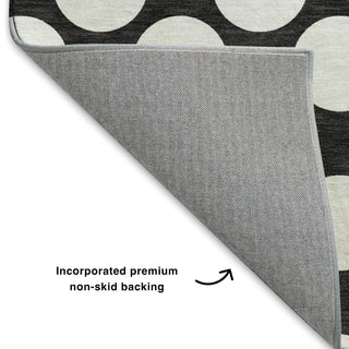 Dalyn The Reserve TR13 Black Machine Washable Area Rug Backing Image