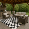 Dalyn The Reserve TR13 Black Machine Washable Area Rug Outdoor Lifestyle Image Feature