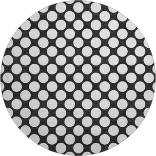 Dalyn The Reserve TR13 Black Machine Washable Area Rug Round Main Image